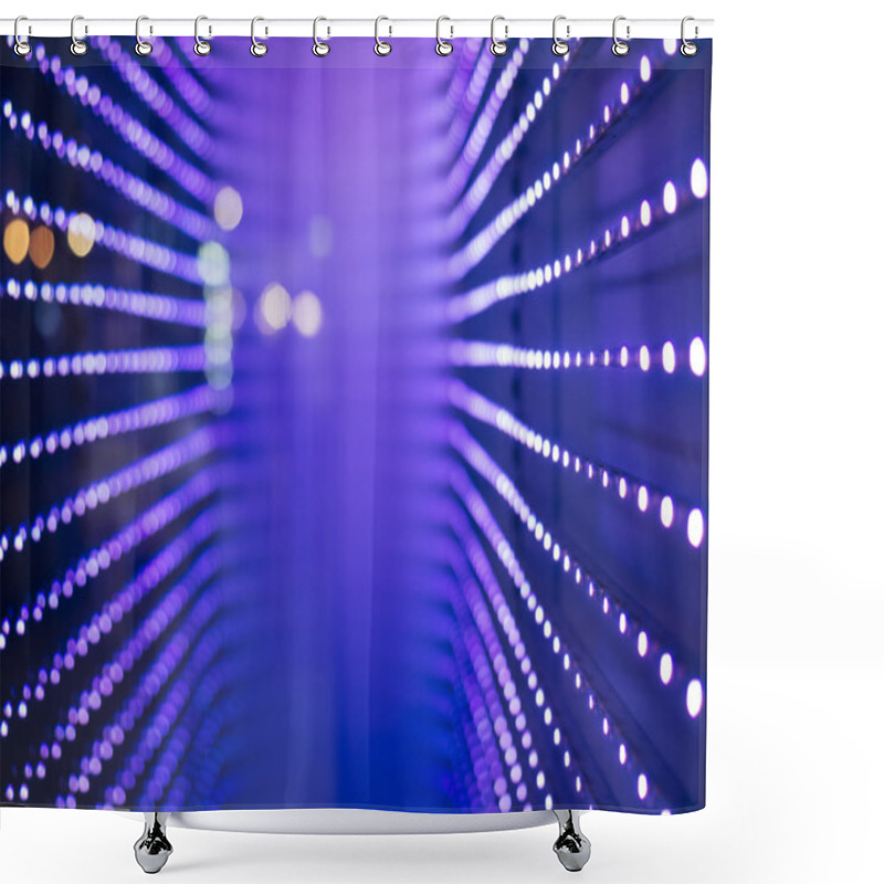 Personality  Led Light Pattern Technology Abstract Background Shower Curtains