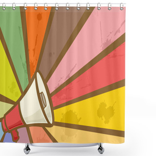 Personality  Megaphone Shower Curtains