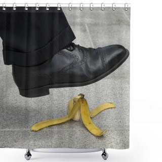 Personality  Businessman Banana Accident Shower Curtains