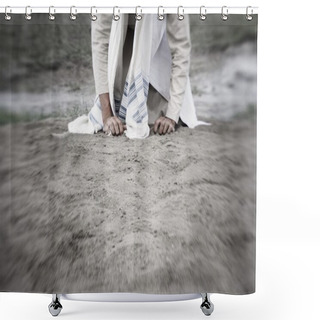 Personality  A Man Kneeling Shower Curtains