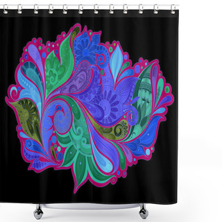 Personality  Colored Floral Background Shower Curtains