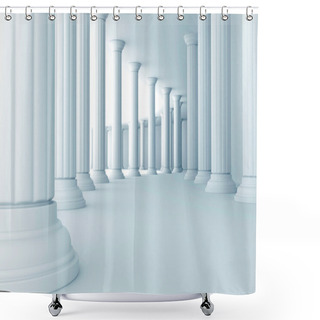 Personality  Pillars In Corridor Shower Curtains