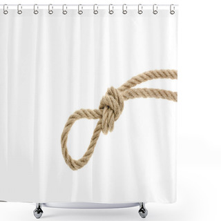 Personality  Nautical Rope With Knot Shower Curtains
