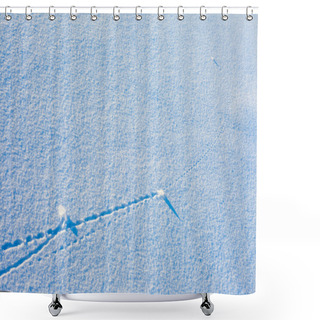 Personality  Trajectory Lines On Snow Surface Shower Curtains