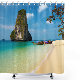 Personality  Tropical Beach, Thailand Shower Curtains