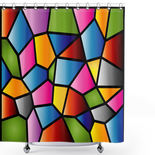 Personality  Stained Glass Shower Curtains