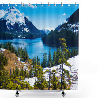Personality  Overlooking Prince William Sound Shower Curtains