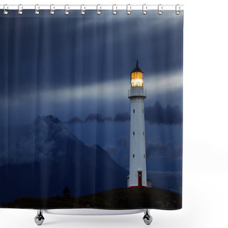Personality  Cape Egmont Lighthouse, New Zealand Shower Curtains