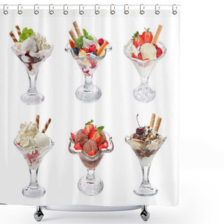 Personality  Ice Cream Collage Shower Curtains