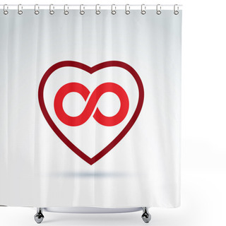 Personality  Infinity Icon, Eternal Life Idea. Shower Curtains