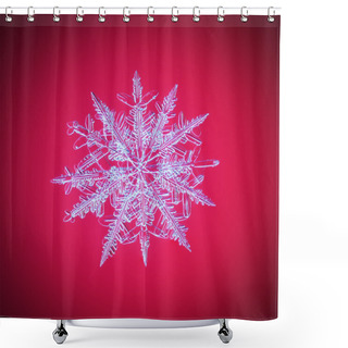 Personality  A Real Snowflake Macro Shower Curtains