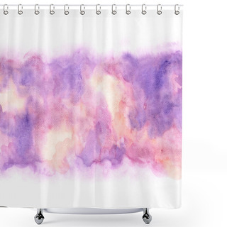 Personality  Abstract Purple And Pink Color Grunge Watercolor Hand Painting Background. Shower Curtains