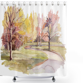 Personality  Autumn Landscape. Shower Curtains