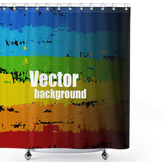 Personality  Dark Colorful Paint Strokes Pattern Shower Curtains