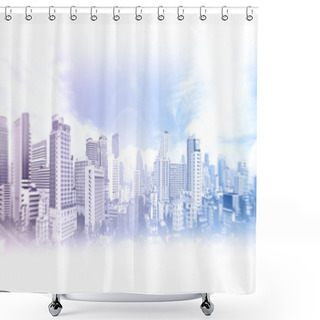 Personality  Bangkok Business City Shower Curtains