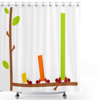 Personality  Red Ants And Graph Teamwork Illustration Shower Curtains