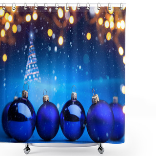 Personality  Christmas Tree Light Shower Curtains