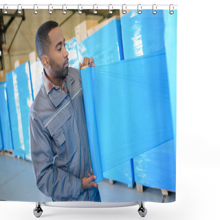 Personality  Man Wrapping The Container Shower Curtains