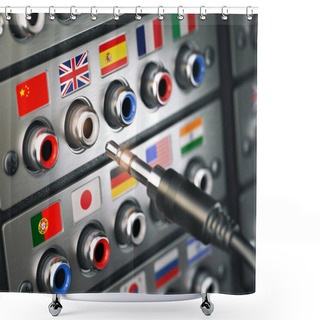 Personality  Select Language. Learning, Translate Languages Or Audio Guide Co Shower Curtains