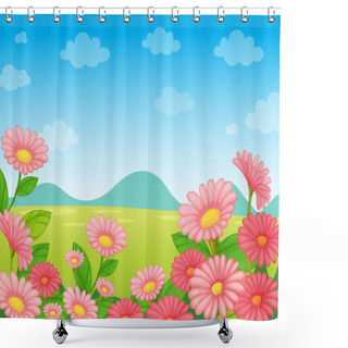 Personality  Flower Background Shower Curtains