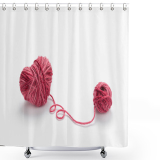 Personality  Heart Shaped Woolen Yarn Shower Curtains