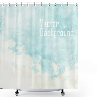 Personality  Water Color Like Cloud On Old Paper Texture Background. Vector. Shower Curtains