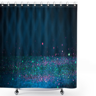 Personality  Green And Red Glitter Lights Background. Vintage Sparkle Bokeh W Shower Curtains