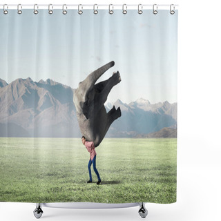 Personality  Big Weight Is Not Problem Shower Curtains