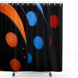Personality  ABS Plastic For 3D Printer, Black Background Shower Curtains