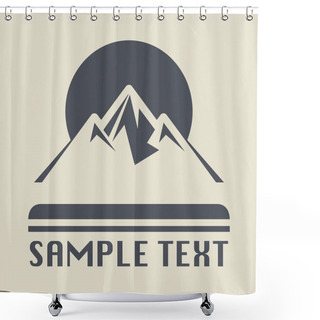 Personality  Mountain Icon Or Sign Shower Curtains