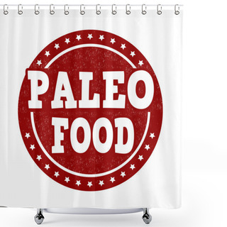Personality  Paleo Food Stamp Shower Curtains