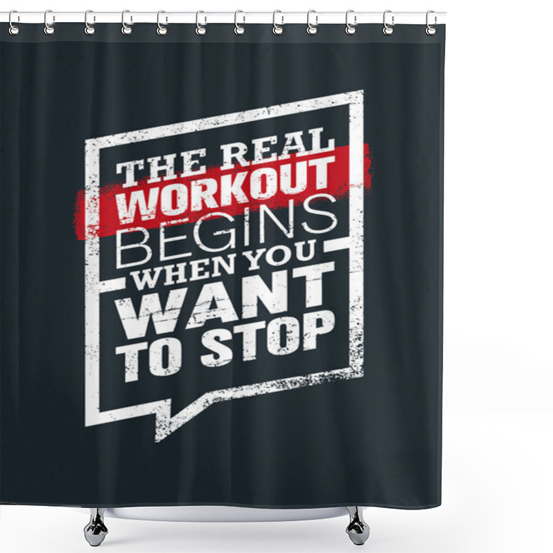 Personality  Workout Sport Motivation Quote Shower Curtains