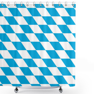 Personality  Seamless Pattern Of The Bavarian White And Blue Flag Shower Curtains