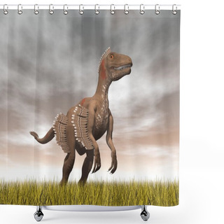 Personality  Velociraptor Dinosaur - 3D Render Shower Curtains