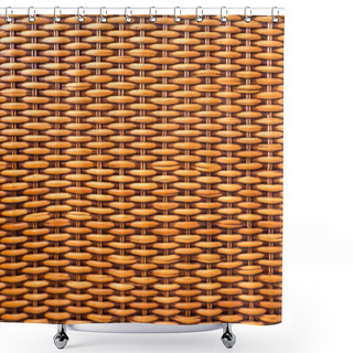 Personality  Brown Wicker Bamboo Wood  Texture Background Shower Curtains