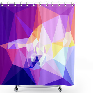 Personality  Vector Low Poly Background. Abstract Diamond Background In Violet Colors Shower Curtains