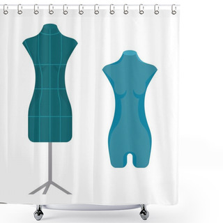 Personality  Dummies For Clothes In Shape Of Female Figure Shower Curtains