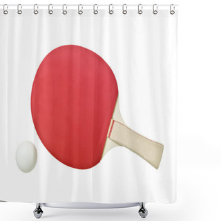 Personality  Table Tennis Racket Shower Curtains