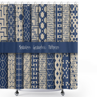 Personality  Seamless Geometric Patterns Shower Curtains