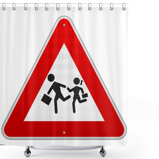Personality  Pedestrian Danger Sign Shower Curtains