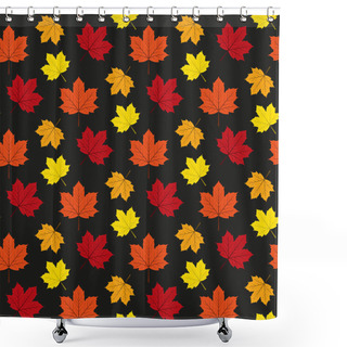Personality  Autumn Maple Leafs Pattern. Shower Curtains