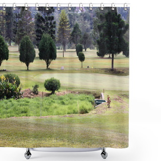 Personality  Golf Course In Malaysia Shower Curtains