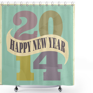 Personality  Happy New 2014 Shower Curtains