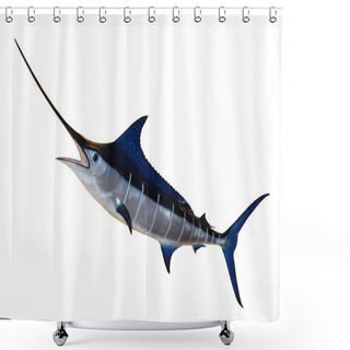 Personality  Swordfish- Blue Marlin Shower Curtains