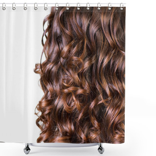 Personality  Wavy Hair Isolated On White Shower Curtains