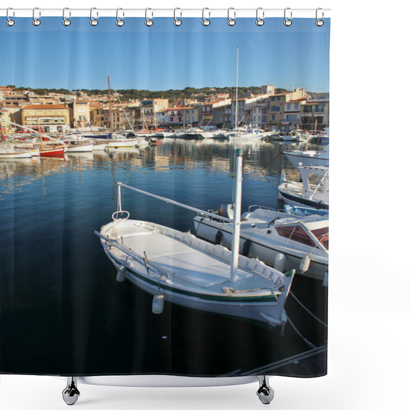 Personality  Harbor With Yachts In Cassis, France Shower Curtains