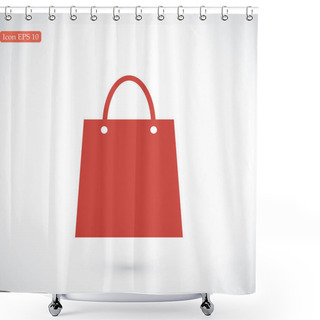 Personality  Bag Flat Icon Shower Curtains