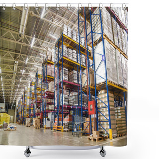 Personality  Large Warehouse With Goods Shower Curtains