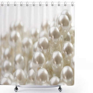 Personality  Pearl On White Shower Curtains