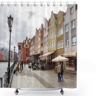 Personality  GDANSK, POLAND - SEPTEMBER 7, 2022: The Old Town In Gdansk In A Sunny Day, Poland Shower Curtains